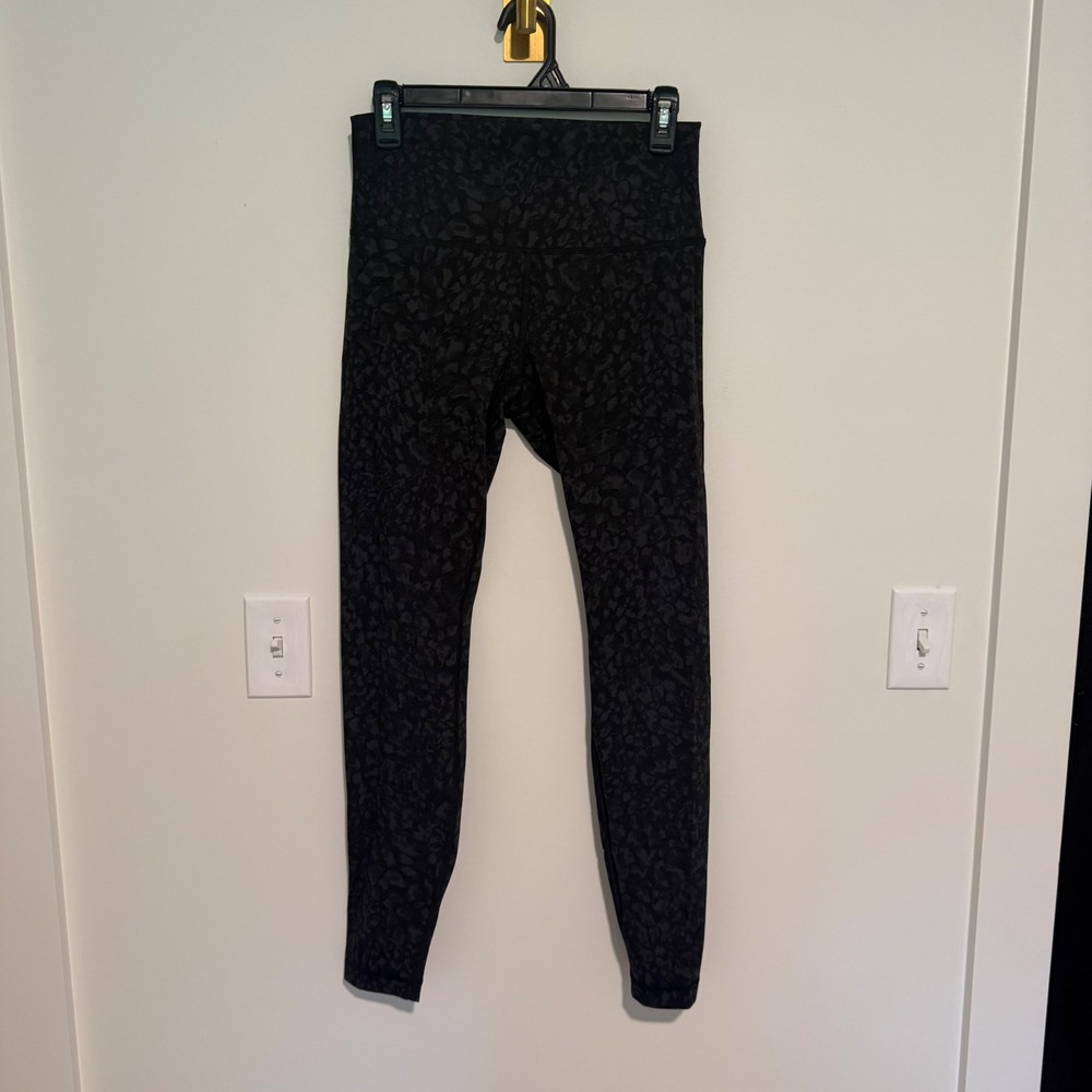 Lululemon Wunder Under High Rise Leggings Wild Thing Camo Deep Coal Multi Size 8